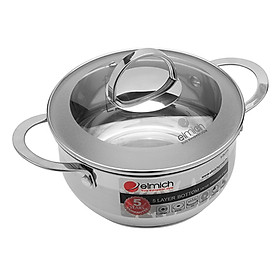 Mua Nồi Inox 304 Đáy Từ 5 Lớp Nắp Kính Celestine Elmich 2355278 (5.5L)